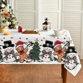 Horaldaily gingerbread-man pattern tablecloth adds festive charm to holiday dining.