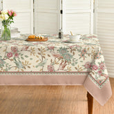 Horaldaily floral rectangular tablecloth with pink birds adds color and protects surfaces
