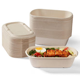HorizonNest 34oz sugarcane container with lid for meal prep and leftovers.