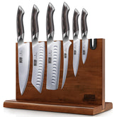 HOSHANHO 7-piece knife set with magnetic block for organized prep