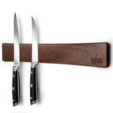 HOSHANHO 16-inch acacia wood knife strip keeps knives within easy reach.