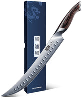 HOSHANHO carving knife 10-inch blade for precise meat slicing.