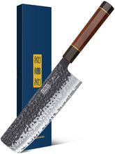 HOSHANHO Nakiri knife blade with 7-inch edge for precise vegetable chopping.