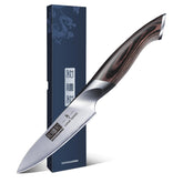 HOSHANHO paring knife blade close-up for precise prep.