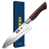 HOSHANHO Santoku knife with 7-inch blade for precise chopping and even slicing