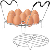 Hosimay 9-hole steamer rack with handle for efficient egg steaming and multi-food use