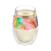 Host Wine Freeze cup with gel freeze for quick white wine cooling.
