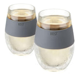Host Wine Freeze Cup set of 2 shows a stemless silhouette for elegant serving and cooling