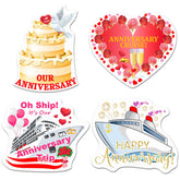 Hoteam anniversary cruise magnet with ship design for quick cabin recognition.