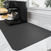 HotLive coffee mat with absorbent surface soaks spills quickly, keeping your counter clean.