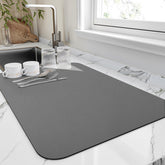 HotLive dish drying mat 16x20 on counter, highly absorbent and protects countertops