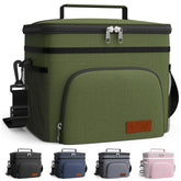 HOTOR insulated lunch bag front view highlighting large capacity and organization