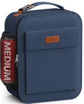 HOTOR lunch bag with front velcro pocket for utensils and quick access.
