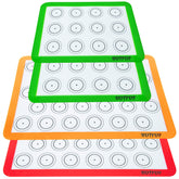 HOTPOP baking mats four-piece set laid out for even cookies and easy cleanup.