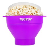 HOTPOP original microwave popcorn popper collapsible purple bowl for quick family snacks