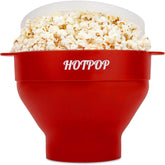 HotPop original popcorn maker in action for quick microwave popcorn