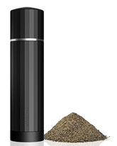 HOTQILIN Heavy-Duty Pepper Grinder front view shows durable metal build for quick, consistent grinds.