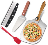 HouseAssist aluminum pizza peel 12x14 extended handle for safe oven transfers.