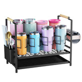 Housolution water bottle organizer with a middle-base securely holding 10–40 oz bottles