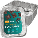 HOUZZKINGZ 9x13 aluminum pan pack ideal for bulk baking and easy cleanup.