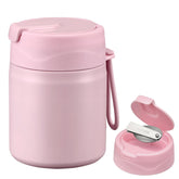 Howeemo 17oz Soup Thermo pink with cap closed keeps meals warm on the go