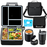 Howeemo bento lunch box set with compartments for mess-free school meals.