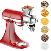 HOZODO Grain Mill Attachment for KitchenAid — front view enables fresh flour from whole grains.
