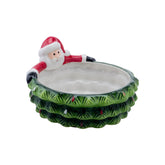 HPYNPES Christmas tree candy bowl with Santa design for festive decor and treats