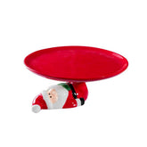 HPYNPES Christmas Santa ceramic cake stand highlights festive desserts.