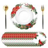 HSDSH winter cardinal placemats display festive holiday design for tables