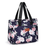HSHRICH Peony lunch bag front view with insulated exterior and easy access