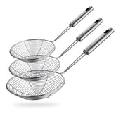 HSpiow spider strainer 4.7in diameter for safe frying and draining hot oil.