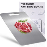 Huachancn titanium cutting board top view shows a durable kitchen prep surface