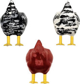 Huaerle chicken butt magnet with cute face for fridge decor and notes.