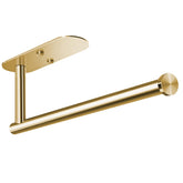 HUFEEOH under-cabinet paper towel holder in gold finish for clutter-free counter space.