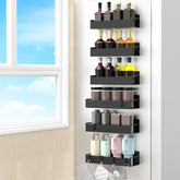 HuggieGems magnetic spice rack on fridge side for easy access while cooking