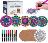Hula Home Color Your Own Coaster Mandalas blank coaster ready to color for relaxation.