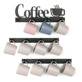 HULISEN three-tier wall mug rack keeps cups organized and reachable.