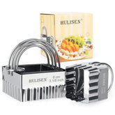 HULISEN square biscuit cutter set 4 pieces for precise dough shapes.