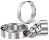 HULISEN 11-piece stainless steel round cookie cutters in a set for precise baking