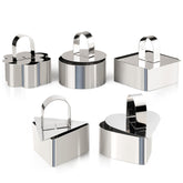 HULISEN 5-piece cake ring set for precise portions and elegant presentation