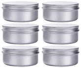 Hulless 6-ounce aluminum tin with screw lid, leakproof for spices.