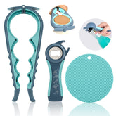 HUMANFUN 4-in-1 jar opener in action for easy grip and lid removal.
