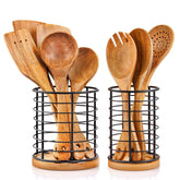 Hunnycook 2-piece utensil holders on counter for organized cooking