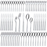 Hunnycook 60-piece set with dinner forks for daily dining and durability.