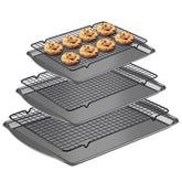 Hunnycook baking sheets with nested design for compact storage and easy stacking.