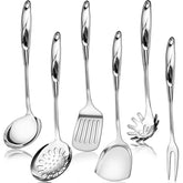 Hunnycook stainless steel ladle for soups and stews; durable and easy to clean.