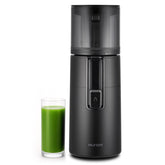 Hurom H400 front view in matte black, compact and stylish