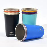 HurOutd colorful stackable cups 16oz for outdoor meals and easy storage.