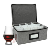 HURZMORO storage box with 12 compartments keeps Glencairn glasses organized and protected